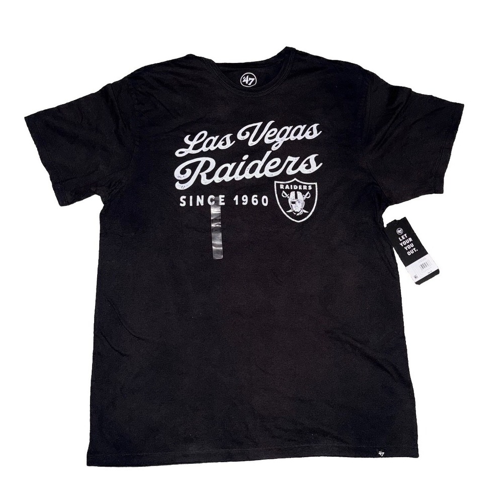 '47 Las Vegas Raiders Since 1960 Black XL Tee Bnwt NFL